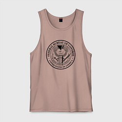 Майка мужская хлопок Федеральное Бюро Контроля, цвет: пыльно-розовый