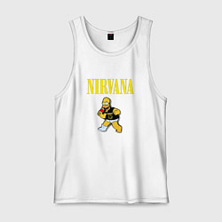 Майка мужская хлопок Гомер Nirvana, цвет: белый