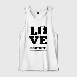 Майка мужская хлопок Fortnite love classic, цвет: белый