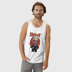 Майка мужская хлопок Slipknot art, цвет: белый — фото 2