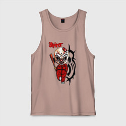 Майка мужская хлопок Slipknot fan, цвет: пыльно-розовый