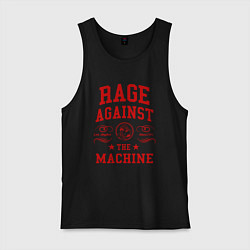 Майка мужская хлопок Rage Against the Machine красный, цвет: черный