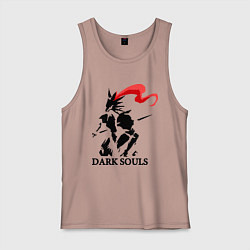 Майка мужская хлопок Dark Souls, цвет: пыльно-розовый