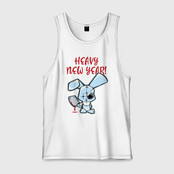 Мужская майка Кролик с тесаком - new years horror