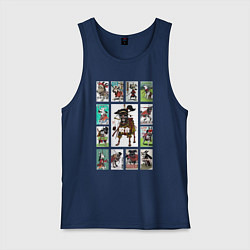 Мужская майка Нейропостеры с собаками в стиле азиатского кино