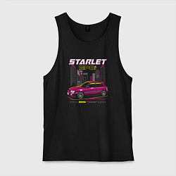 Майка мужская хлопок Toyota Starlet ep81, цвет: черный