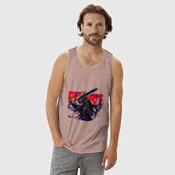 Майка мужская хлопок Принт по аниме Берсерк, цвет: пыльно-розовый — фото 2