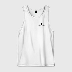 Майка мужская хлопок Туризм, цвет: белый