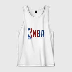 Майка мужская хлопок NBA - big logo, цвет: белый