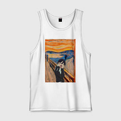 Майка мужская хлопок Крик бездомный Бог, цвет: белый