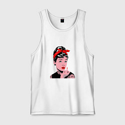 Майка мужская хлопок Audrey Hepburn actress, цвет: белый