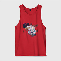Майка мужская хлопок American eagle, цвет: красный