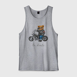 Мужская майка Крутой мотоциклист медведь