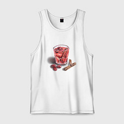 Майка мужская хлопок Глинтвейн с корицей, цвет: белый