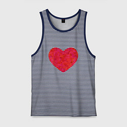 Мужская майка Сердце из мазков краски