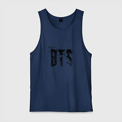 Майка мужская хлопок BTS logo, цвет: тёмно-синий