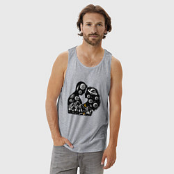 Майка мужская хлопок Влюбленная парочка, цвет: меланж — фото 2