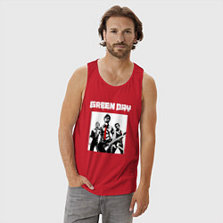 Майка мужская хлопок Greed Day rock, цвет: красный — фото 2