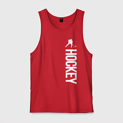 Майка мужская хлопок Hockey, цвет: красный
