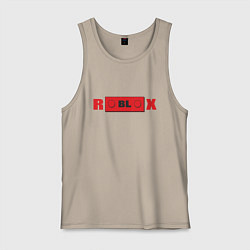 Майка мужская хлопок Roblox деталь, цвет: миндальный