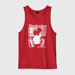Майка мужская хлопок Tichnics music, цвет: красный