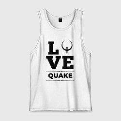 Майка мужская хлопок Quake love classic, цвет: белый