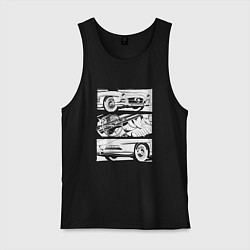 Майка мужская хлопок Mercedes-Benz 300SL Roadster V2, цвет: черный