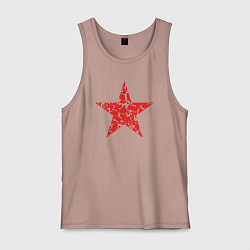 Майка мужская хлопок Star USSR, цвет: пыльно-розовый