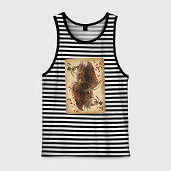 Майка мужская хлопок Fable III Хозяин Теней, король крести, цвет: черная тельняшка