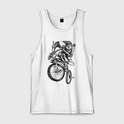 Майка мужская хлопок Extreme bones BMX, цвет: белый