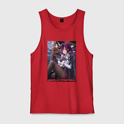 Майка мужская хлопок Кафка с узи, цвет: красный