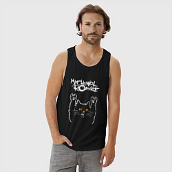 Майка мужская хлопок My Chemical Romance rock cat, цвет: черный — фото 2