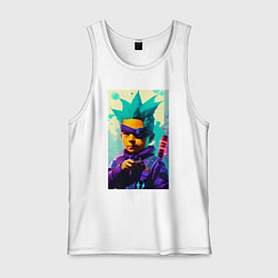 Мужская майка Bart Simpson - cyberpunk - neural network