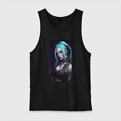 Майка мужская хлопок Fantasy Jinx Arcane League of Legends, цвет: черный