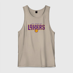 Майка мужская хлопок Team Lakers, цвет: миндальный