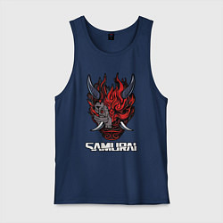 Майка мужская хлопок Samurai logo, цвет: тёмно-синий
