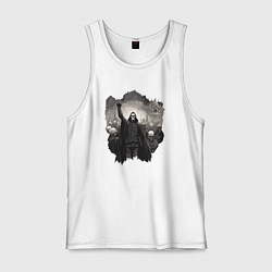 Майка мужская хлопок Мертвый анархист и орда, цвет: белый