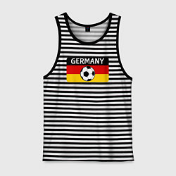 Майка мужская хлопок Football Germany, цвет: черная тельняшка