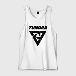 Майка мужская хлопок Tundra esports logo, цвет: белый