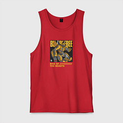 Майка мужская хлопок Трансформеры: Бамблби, цвет: красный