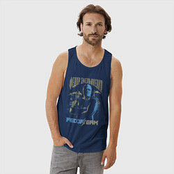 Майка мужская хлопок Федор Емельяненко Fedor Emelianenko, цвет: тёмно-синий — фото 2