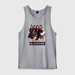 Майка мужская хлопок Rose Blackpink kpop, цвет: меланж