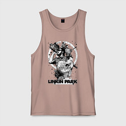 Майка мужская хлопок Linkin Park all, цвет: пыльно-розовый