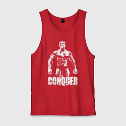 Майка мужская хлопок Arnold conquer, цвет: красный