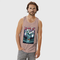 Майка мужская хлопок One more life, цвет: пыльно-розовый — фото 2