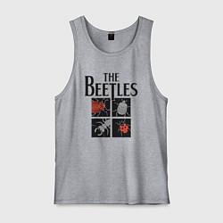 Майка мужская хлопок Beetles, цвет: меланж