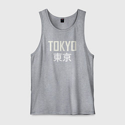 Майка мужская хлопок Japan - Tokyo, цвет: меланж
