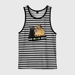 Мужская майка Черный и рыжий кот - Mood