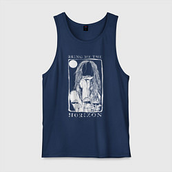 Майка мужская хлопок Bring Me the Horizon girl, цвет: тёмно-синий