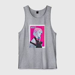 Мужская майка Винтер из Aespa - киберпанка стиль